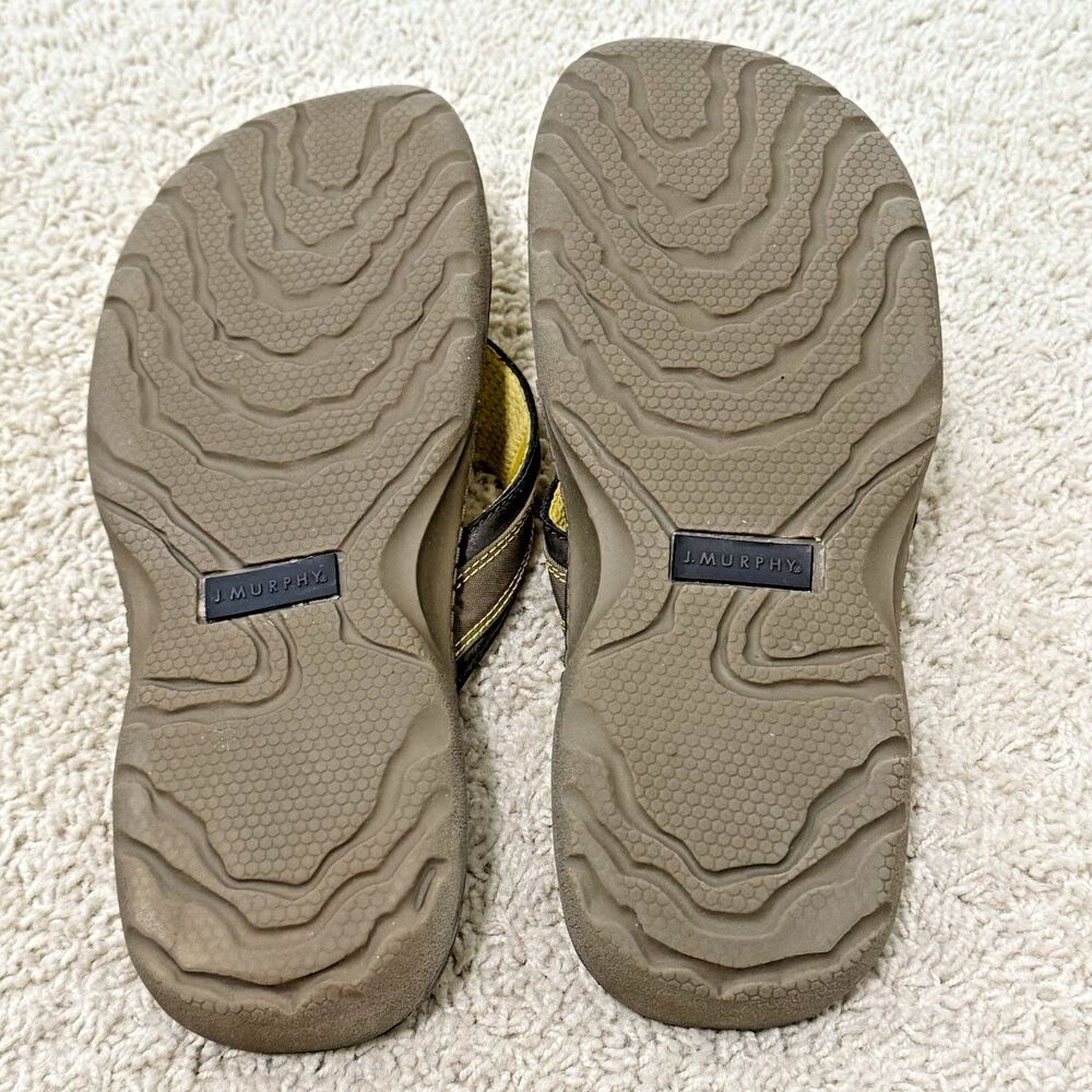Johnston Murphy Flip Flips Mens Size 10M Verona Sandals Thong Flip On Brown Gray - Picture 7 of 7
